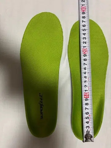 SUPERfeet 그린 인솔 약 27cm 사이즈 E