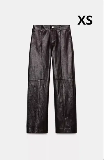 ZARA 인조 가죽 스트레이트 팬츠 새상품, 미사용