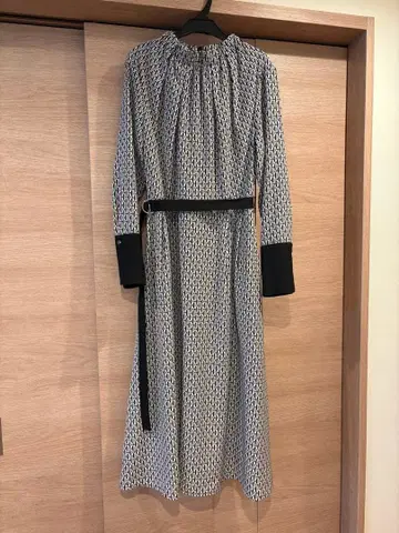 드레스 레이브 흑백 원피스