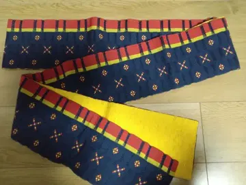 민서 직조 반폭 오비 네이비 컬러, 빨간색, 옐로우 컬러, 기하학 패턴