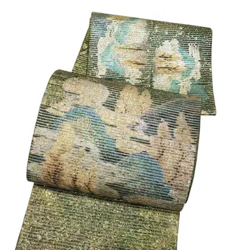 A 새상품급 후쿠로 오비 큰북 금실 금빛