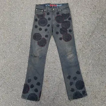 부츠컷 후염 데미지 데님