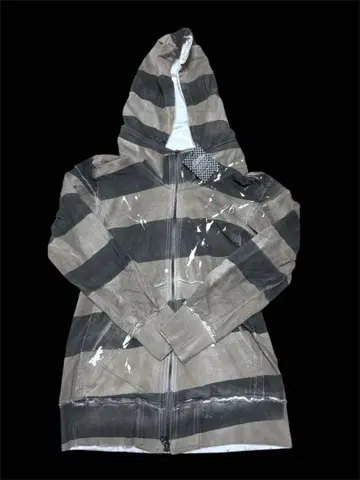 Roen 스트라이프 디자인 후드 부착 후드티