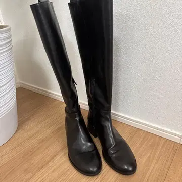 프레이 아이디 블랙 가죽 롱 부츠