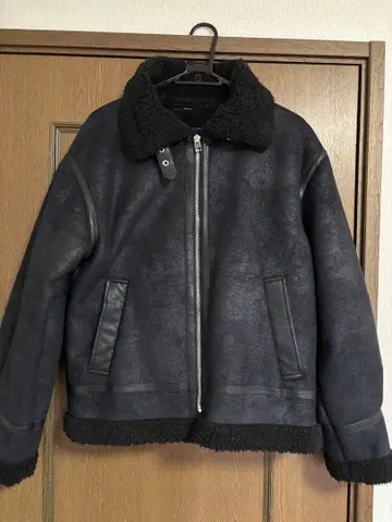 EMODA 페이크 무스탕 자켓 블랙