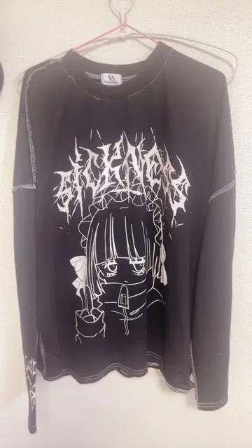 VOLCAN&APHRODITE AZ BIG 롱 T 블랙