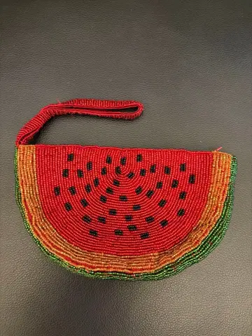 비즈 수박 디자인 파우치