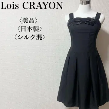 [ 새상품급 ] Lois CRAYON 블랙 슬리브리스 리본 원피스