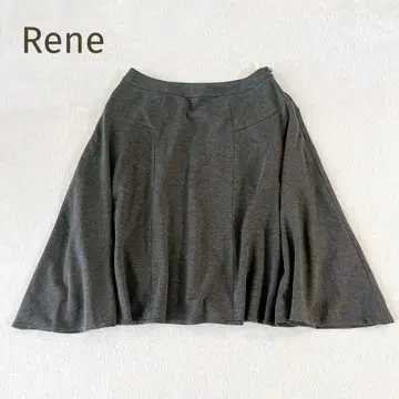 새상품급 Rene 플레어 스커트 티셔츠 소재 그레이 사이즈 36