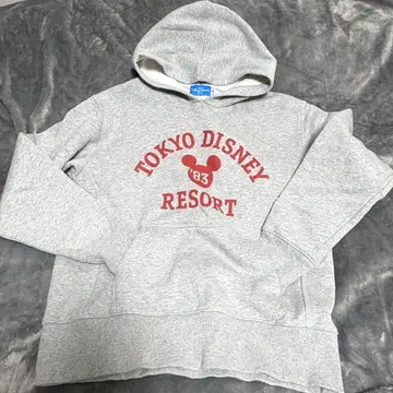 도쿄 디즈니 리조트 후드 부착 후드 맨투맨 M 그레이