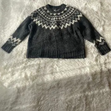 유니클로 페어아일 크루넥 스웨터 XL 루즈핏 니트 새상품급