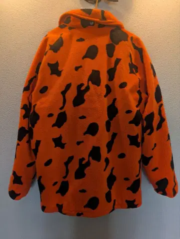 Cabelas 블랙 레오파드 무늬 플리스 자켓