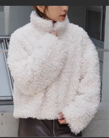 화이트 푸들 블루종 FREE 사이즈