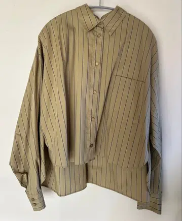 스트라이프 오버 사이즈 셔츠