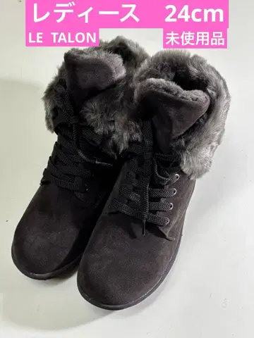 LE TALON 여성용 숏부츠 퍼 미사용품