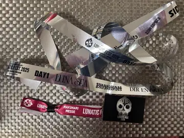 루나페스 LUNA SEA 은색 테이프 리스트 밴드