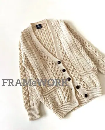 새상품급 FRAMeWORK 프레임워크 x aran 니트 가디건