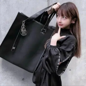 Riu 로고 토트백 블랙