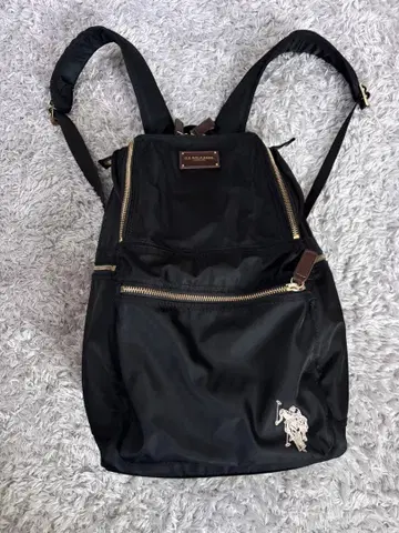 U.S. POLO ASSN. 블랙 백팩 백팩