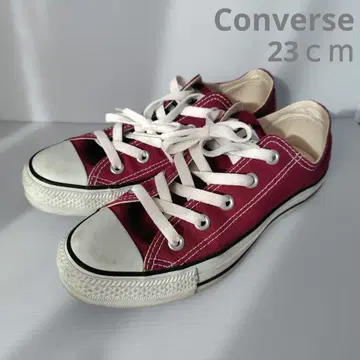 컨버스 버건디 캔버스 스니커즈 23cm