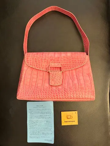 핑크 크로커다일풍 숄더백