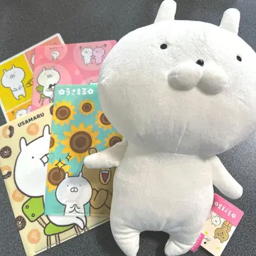 [ 즉시 구매 ] 우사마루 M 봉제 인형 클리어 파일 묶음 판매