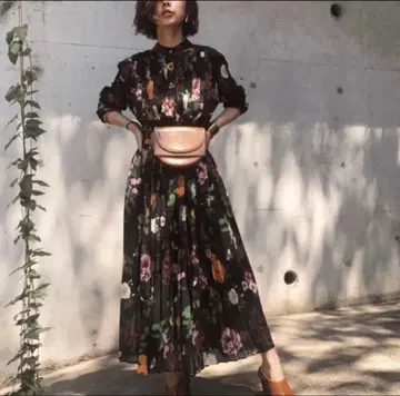 아메리 빈티지 인기 꽃무늬 롱 원피스