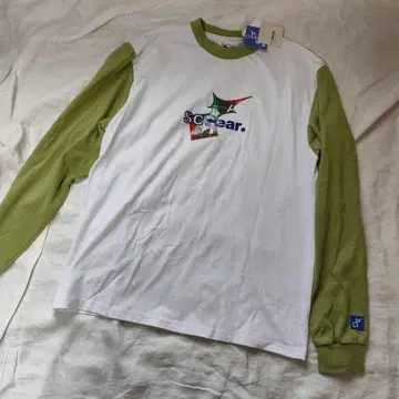 scwear 스퀘어 긴팔 T셔츠 화이트/그린 택 포함 새상품 M
