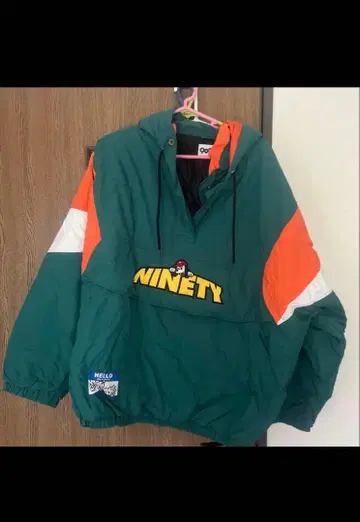 NINETY 컬러 블록 나일론 자켓