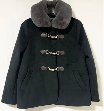 MAJESTIC LEGON 더플 코트 사이즈 M 블랙 옷깃 보아