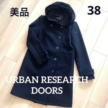 새상품급 어반 리서치 도어스 여성용 롱 코트 네이비 38 M