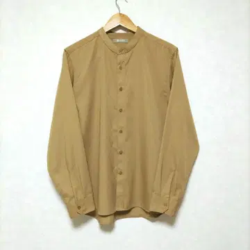 나노 유니버스 레이온 트윌 밴드 카라 셔츠 L 베이지