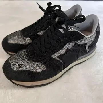 [ 아틀란틱 스타스 ] 블랙/실버 스니커즈 24.5cm 상자 없음