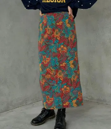 유니티지 올 패턴 자카드 스커트 유니티지