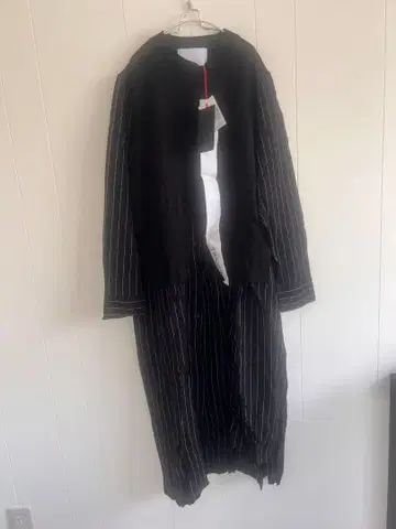 새상품 tranoi 트라노이 도킹 셔츠 원피스 블랙 x 블랙 스트라이프