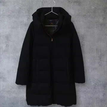 니시카와 x 나노 유니버스 38 블랙 롱 다운 코트 울 혼방 고급 따뜻함