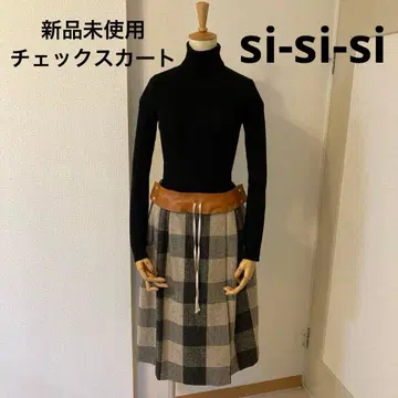 미사용 새상품 si-si-si 스우스우스 체크 스커트 익명 배송