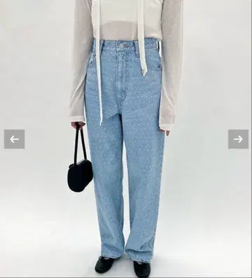 EDIT.FOR LULU 도트 하이웨스트 데님 34