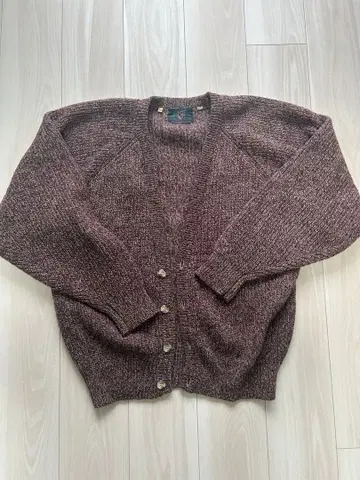 짧은 기장 가디건 보르도