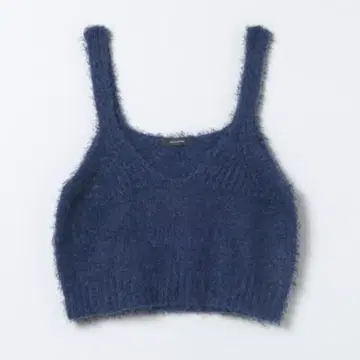 지나시스 샤기 니트 뷔스티에 블루