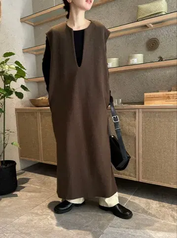 select MOCA by son 키넥 롱 베스트 원피스