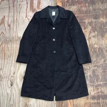 agnes b. 울 체스터 코트 블랙 VINTAGE 일본제