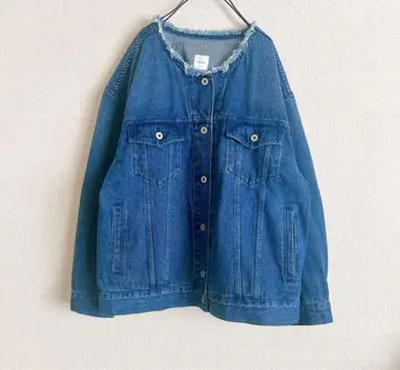 스픽앤스팬 2025 데님 노카라 자켓