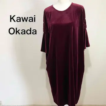 [ 새상품급 ] 카와이 오카다 벨로아 원피스 반팔 오버 사이즈