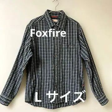 Foxfire 그린 계열 체크 무늬 긴팔 셔츠 L 사이즈 아웃도어
