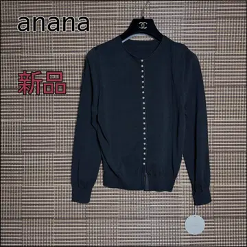 새상품 [ anana ] 펄 버튼 숏 기장 가디건 블랙