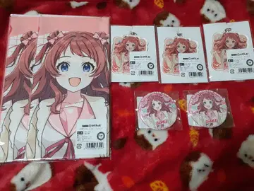 학마스 DMM 스크래치 캔뱃지 아크릴 키링 천 포스터 하나미 사키