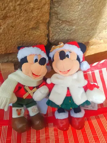 디즈니 크리스마스 2025 리루린린 미키 미니 인형 배지