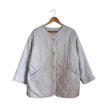 라이트 그레이 퀼팅 자켓