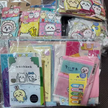 [ 미사용 다수 ] 치이카와 (먼작귀) 문구/키링/양말 묶음 판매 세트